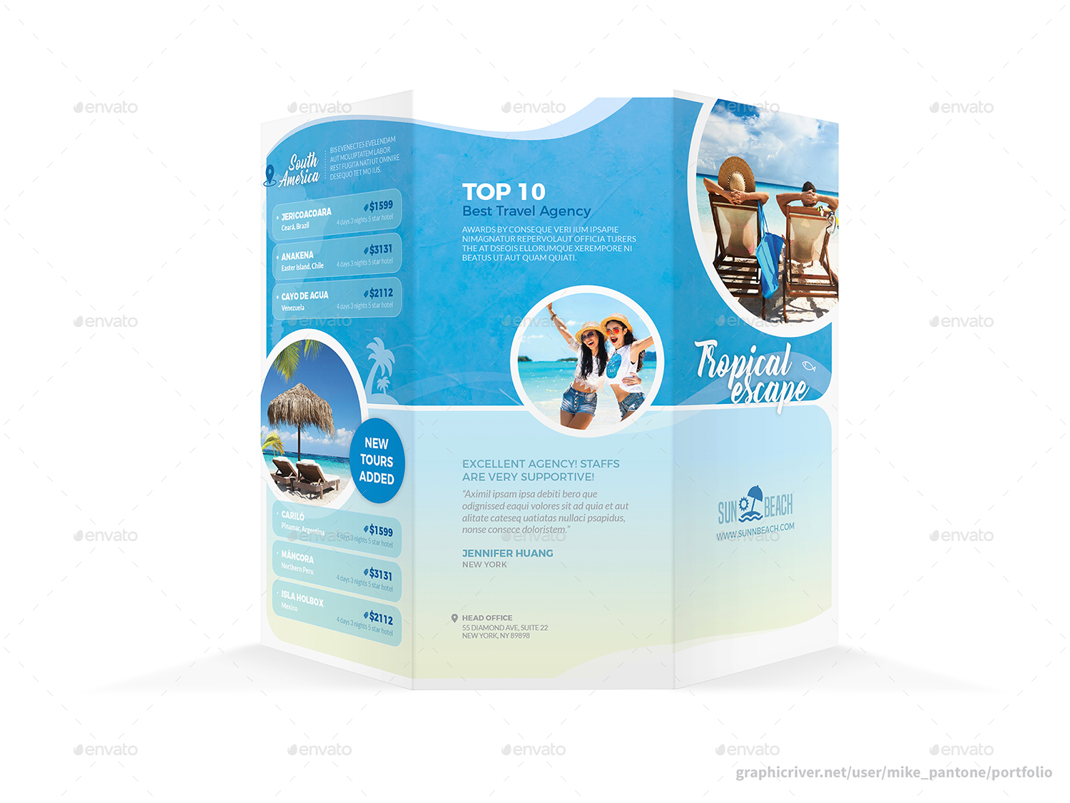 Travel Agency Trifold Brochure 5, Print Templates | GraphicRiver