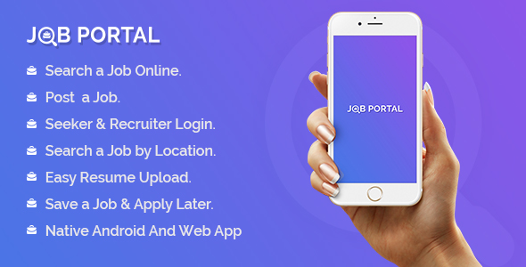 Job Portal Mobile Application With Web Portal - CodeCanyon Item for Sale