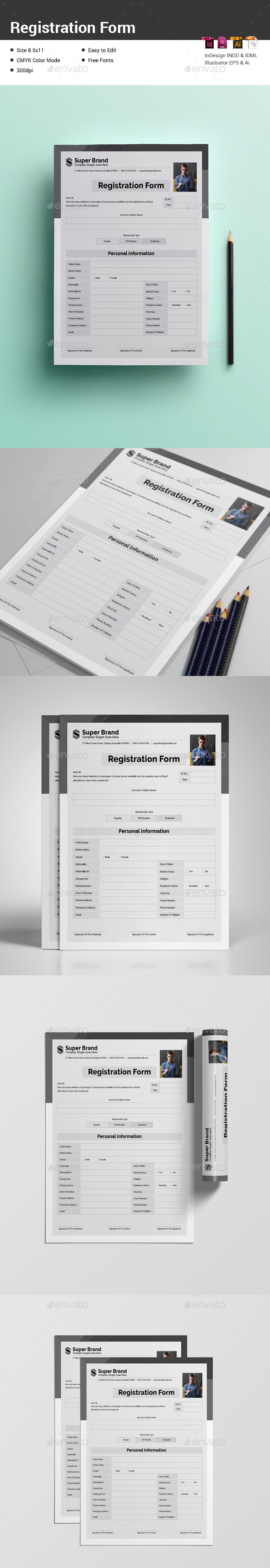 Registration Form - Miscellaneous Print Templates