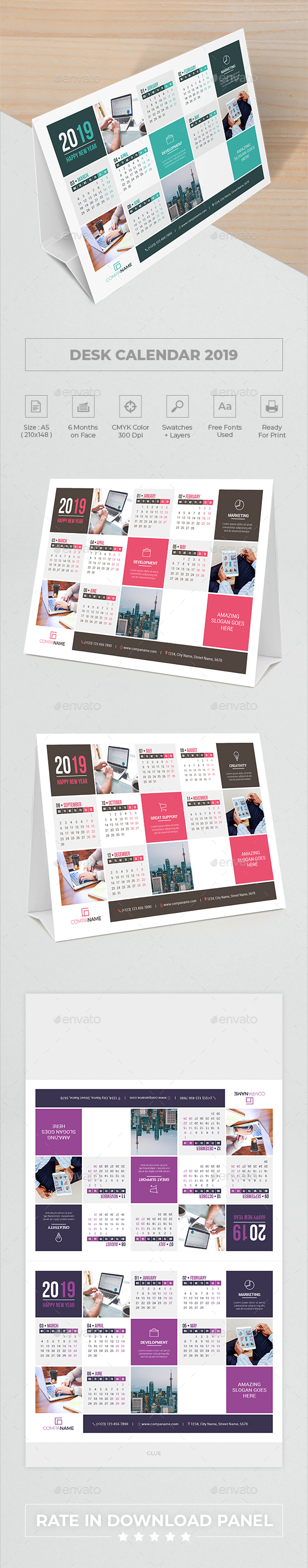 Desk Calendar 2019 - Calendars Stationery