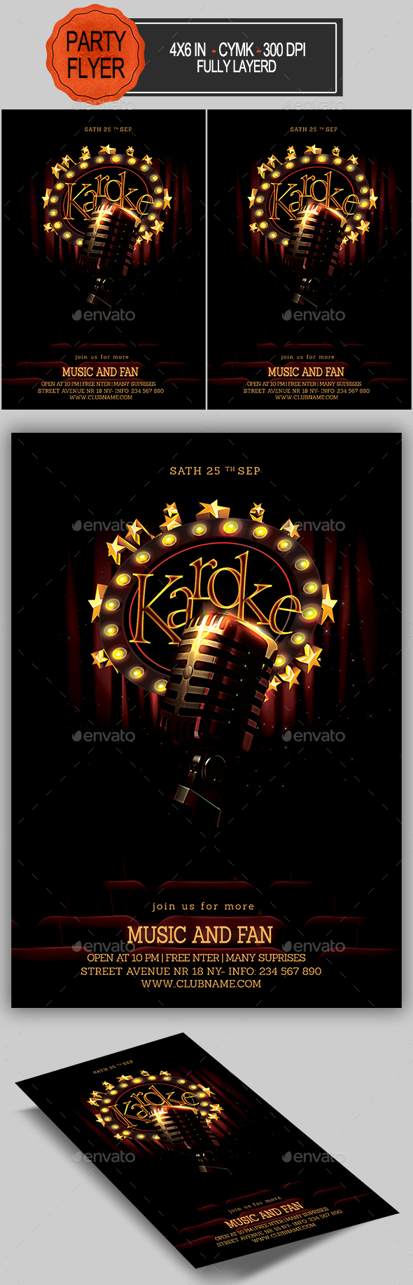 Karaoke Flyer - Clubs & Parties Events