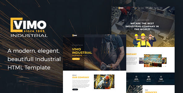 Vimo - Industry, Industrial, Factory and Engineering HTML Template