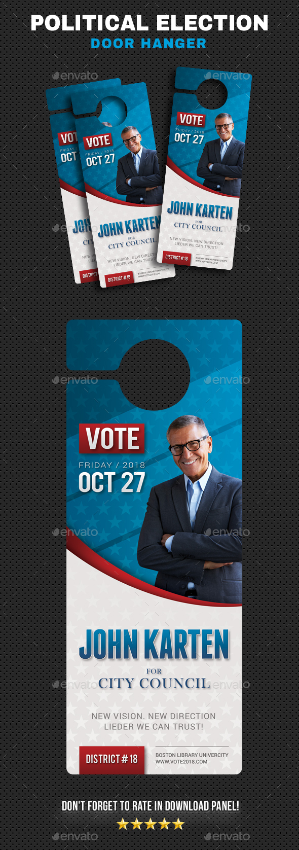 Political Election Hanger - Miscellaneous Print Templates