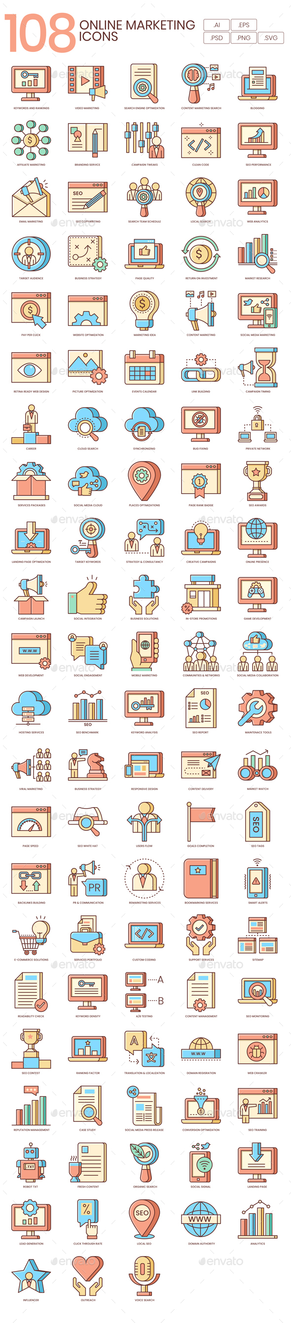 Online Marketing Icons - Business Icons