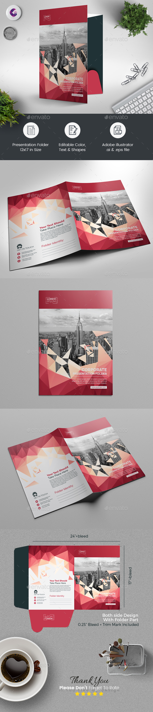 Abstract Presentation Folder - Stationery Print Templates