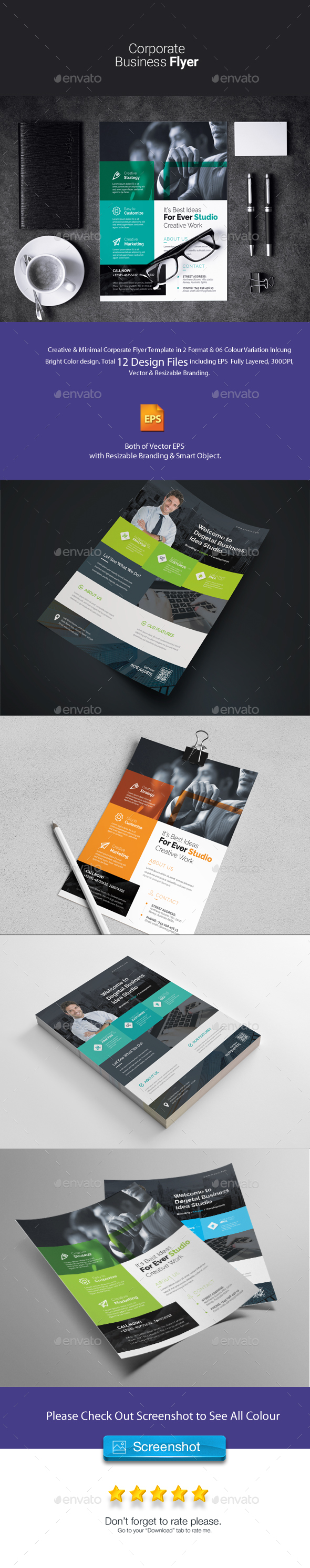 Corporate Flyer Bundle 2 in 1 - Corporate Flyers