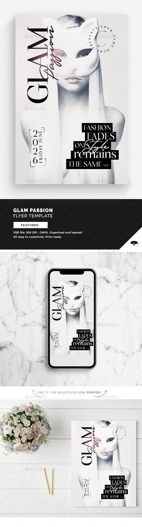 Glam Passion Flyer Template - Events Flyers