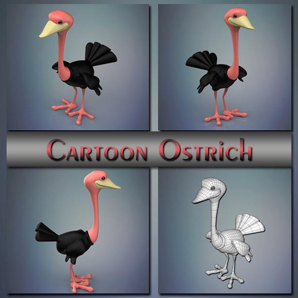 Cartoon Ostrich - 3Docean 22651631