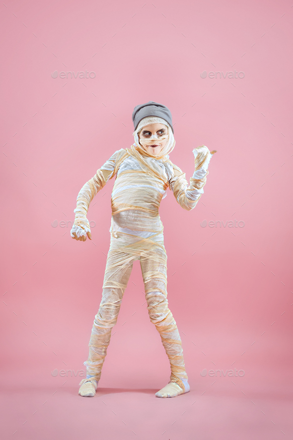 Studio Image Of A Young Teen Girl Man Bandaged Stock Photo By Master1305
