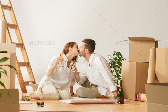 Couple moving to a new home. Stock Photo by master1305 | PhotoDune