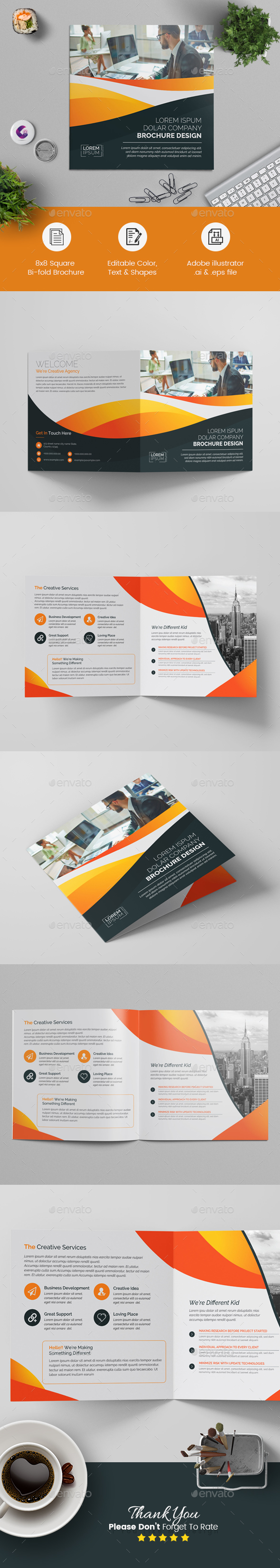 Square Bi-fold Brochure