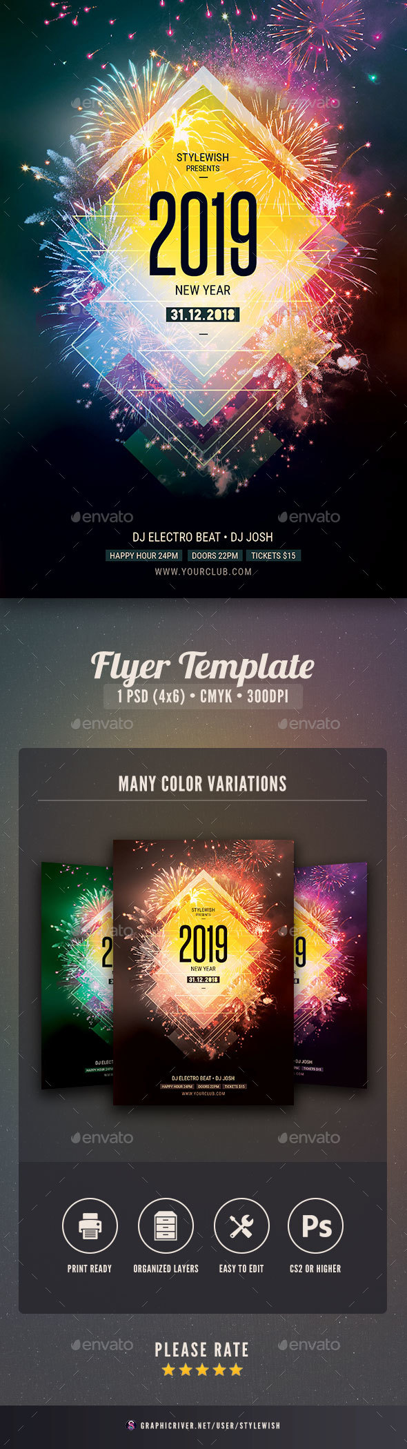 New Year Flyer - Clubs & Parties Events