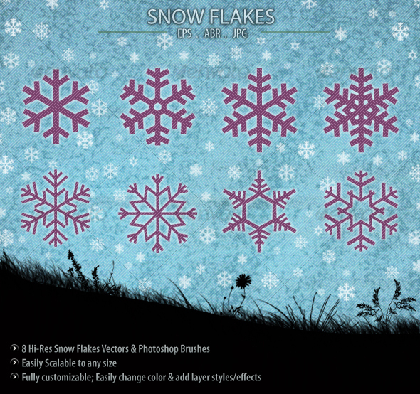 Snow Flakes - Decorative Symbols Decorative