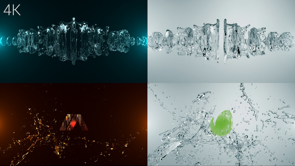 Water Collide Logo - VideoHive 22656553
