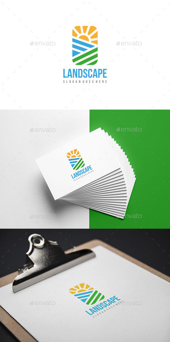 Farm Landscape Logo - Nature Logo Templates