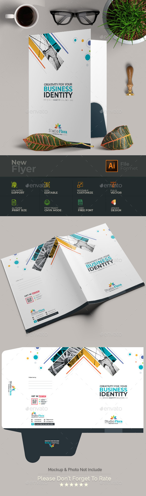 Modern Presentation Folder - Stationery Print Templates