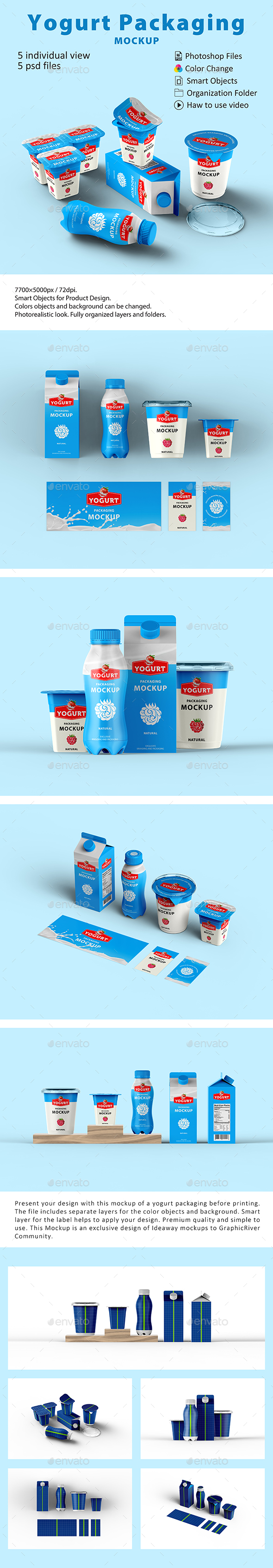 Download Yogurt Packaging Mockup By Idaeway Graphicriver