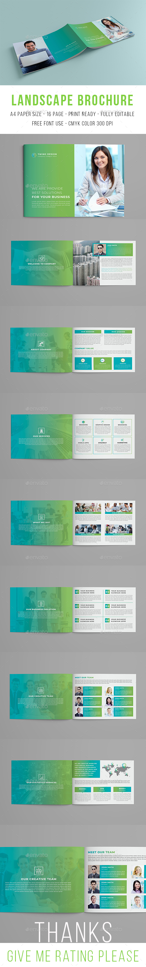 Landscape Brochure Templates - Brochures Print Templates