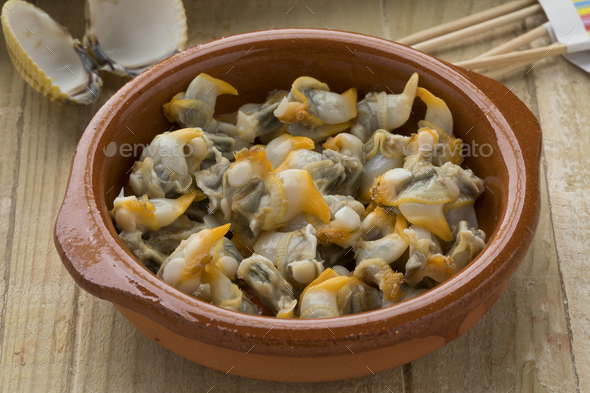 Cooked common cockles as a snack Stock Photo by picturepartners | PhotoDune