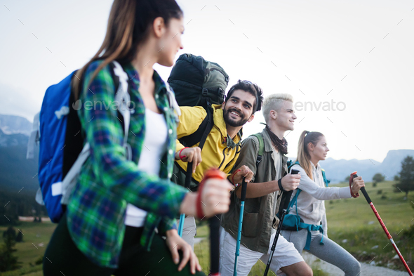 Trek Hiking Destination Experience Backpack Lifestyle Concept Stock Photo by nd3000