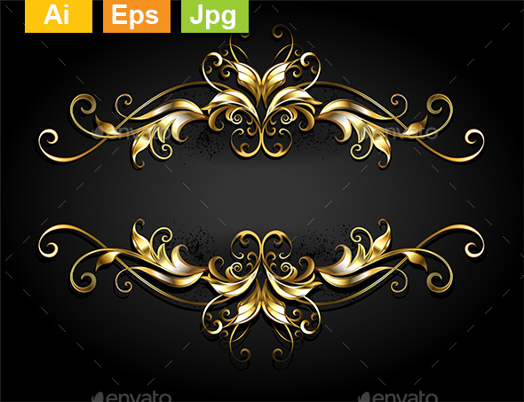 Symmetrical Gold Frame Scroll By Blackmoon9 Graphicriver