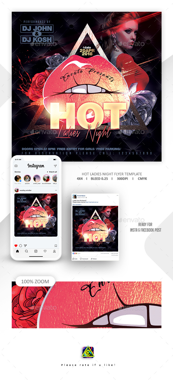 Ladies Night Flyer Template