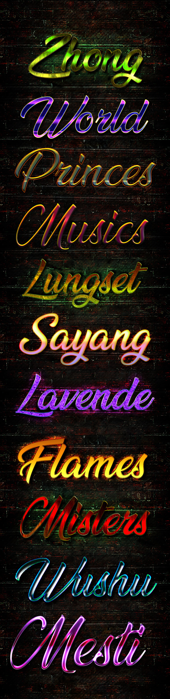 11 Photoshop Text Effect Styles