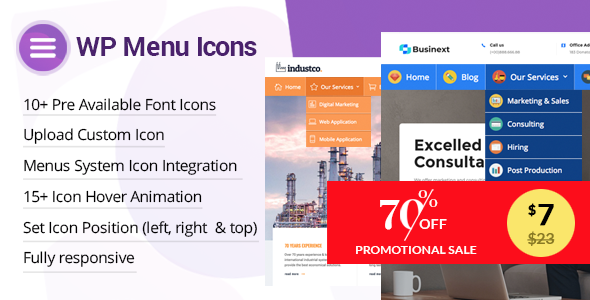 WP Menu Icons - Effectively Add & Customize Icons For WordPress Menus - CodeCanyon Item for Sale
