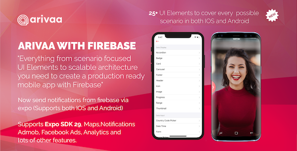 Arivaa Built with Firebase (React Native and Expo) - CodeCanyon Item for Sale