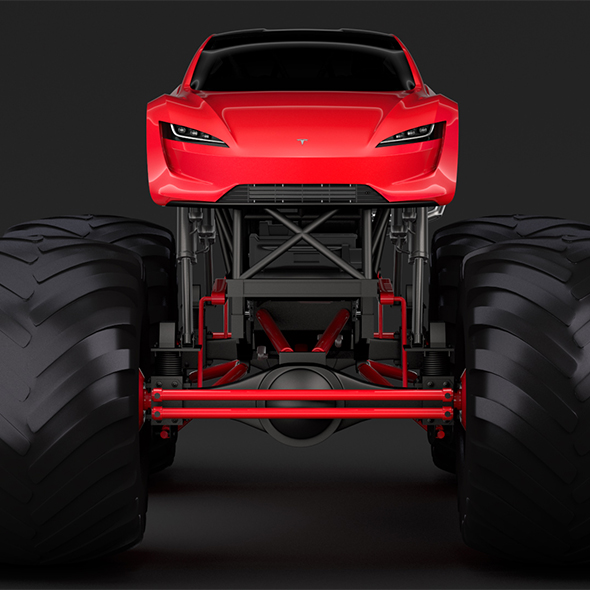 Monster Truck Tesla - 3Docean 22669180
