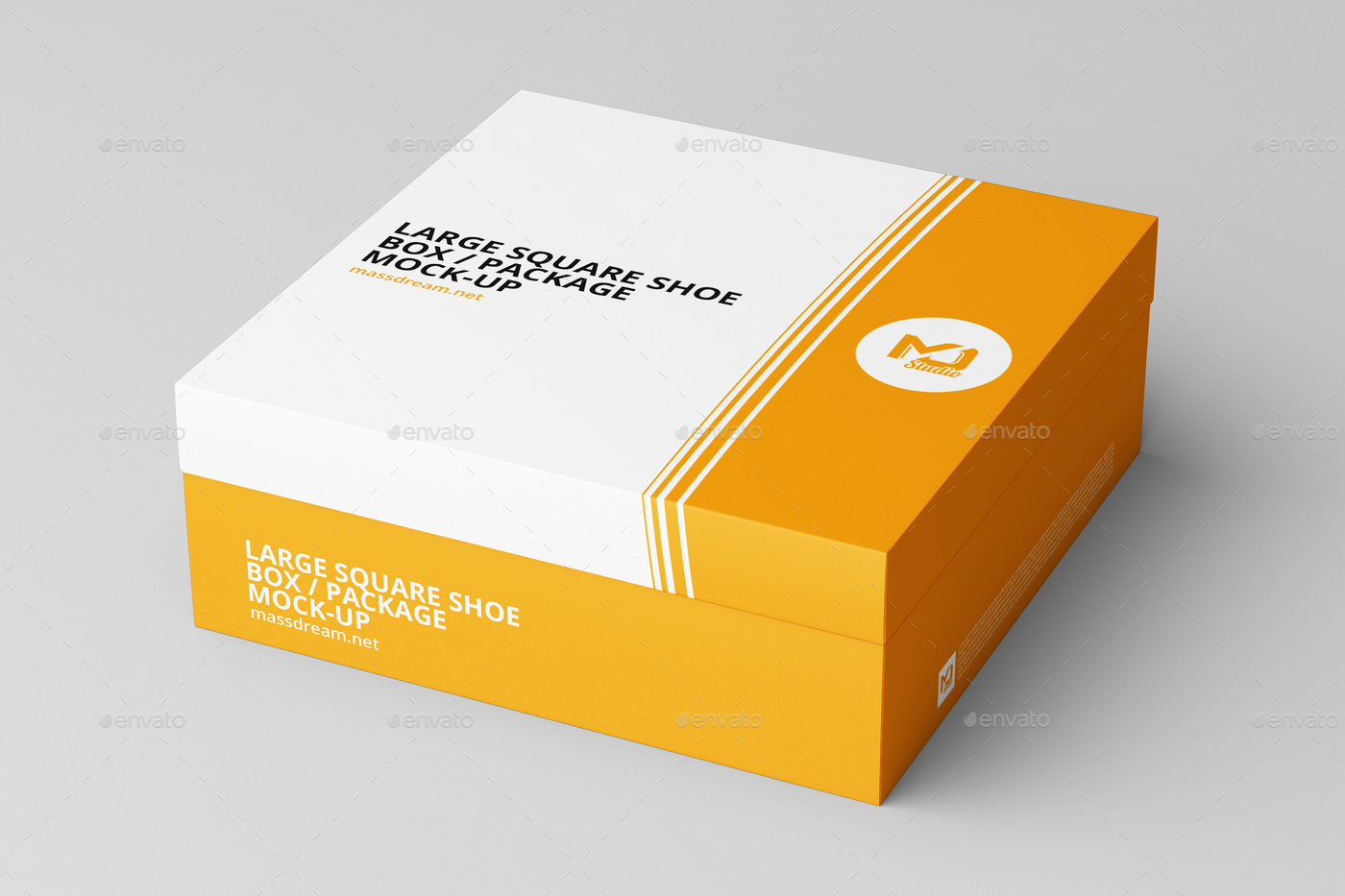 Download Large Square Shoe Box / Package Mock-Up by MassDream ...