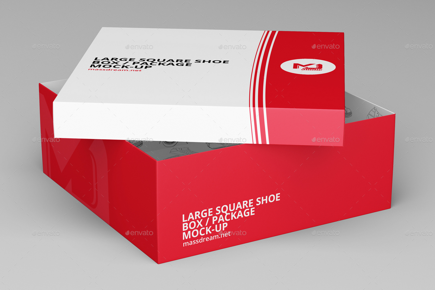 Download Large Square Shoe Box / Package Mock-Up by MassDream ...
