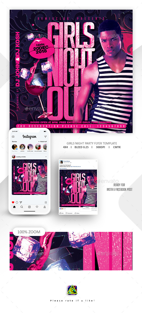 Girls Night Out Party Flyer