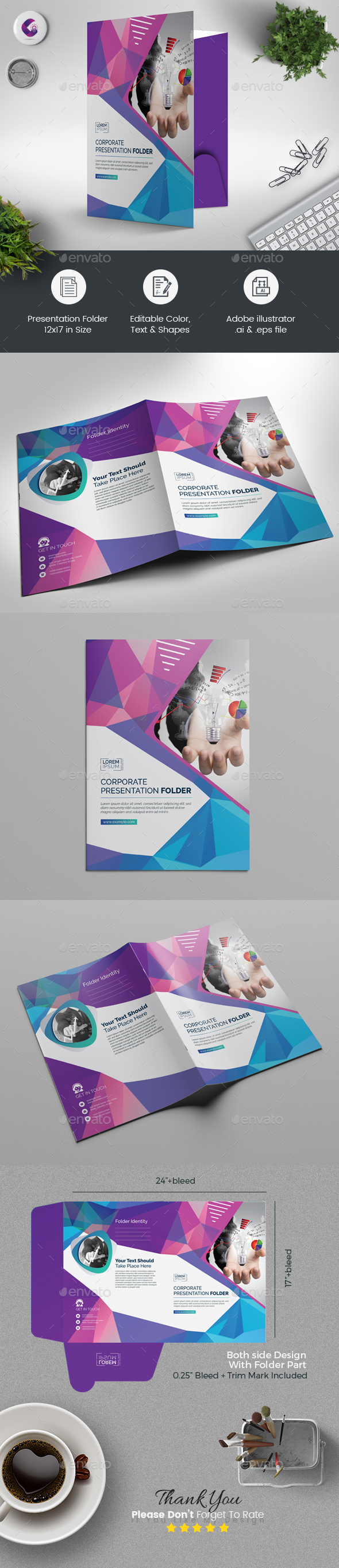 Abstract Presentation Folder - Stationery Print Templates