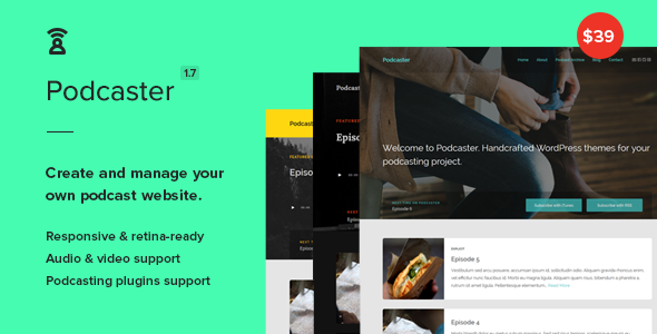 Podcaster - Multimedia WordPress Theme - Blog / Magazine WordPress
