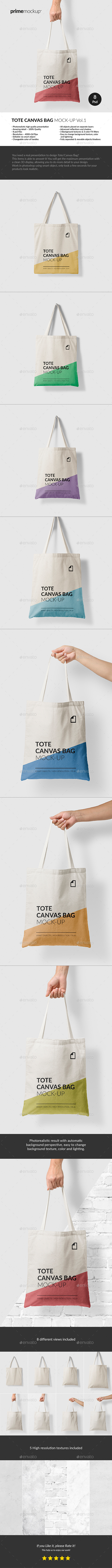 Canvas Tote Bag Mock-Up Vol.1 - Miscellaneous Apparel