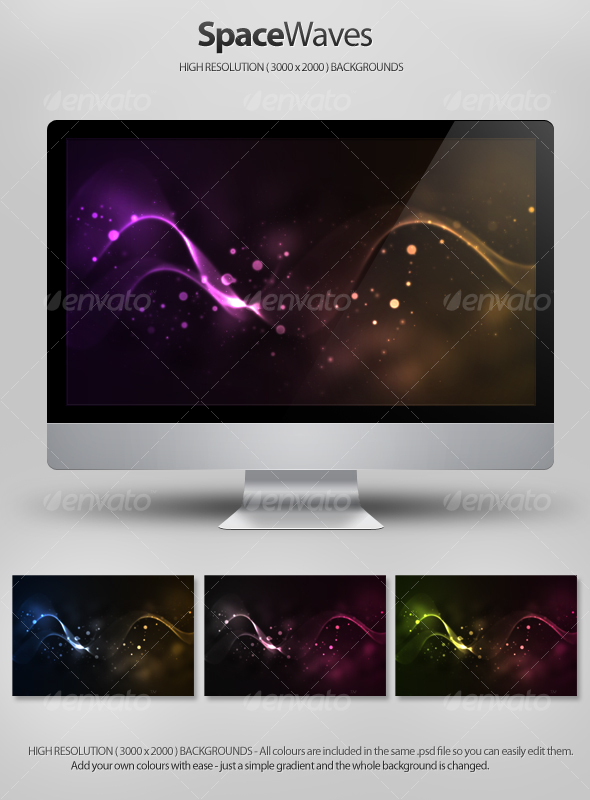 Space Waves Backgrounds - Backgrounds Graphics