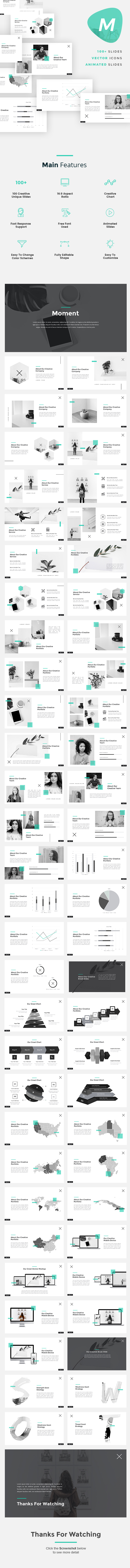 Moment - Minimalist Google Slides Template - Google Slides Presentation Templates