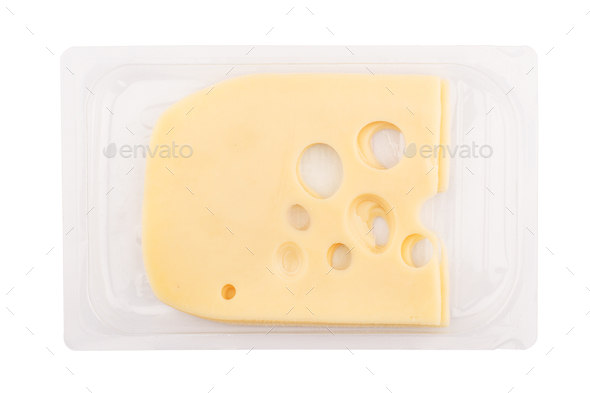 smoked cheese packaging on white background
