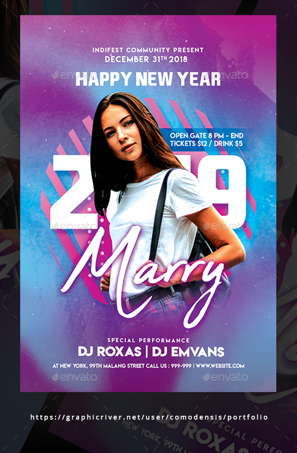 New Year Dj Flyer Templates
