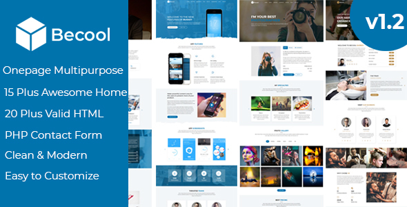 Becool - Onepage - ThemeForest 22584054