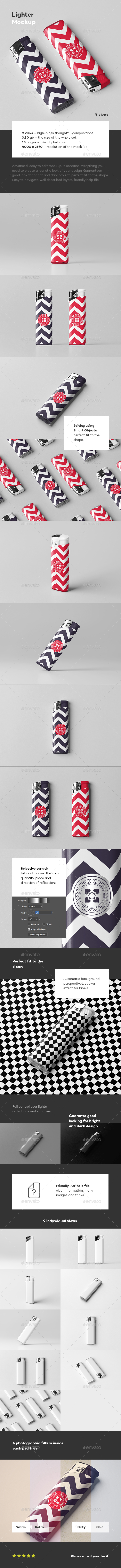 Lighter Mock-up - Miscellaneous Product Mock-Ups