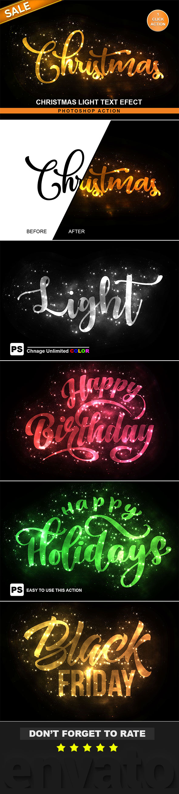 Christmas Text Effect Photoshop Action