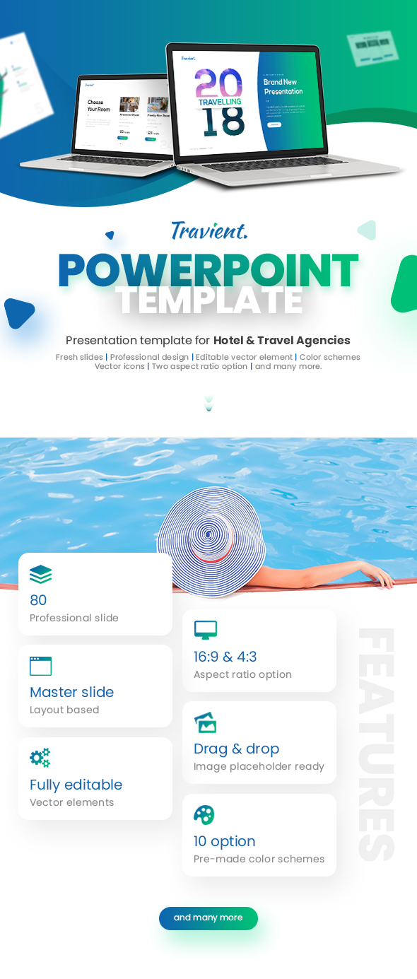 Travient Hotel & Travel Agency PowerPoint Template - PowerPoint Templates Presentation Templates