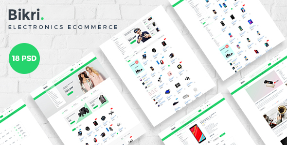 Bikri | Electronics eCommerce PSD Template