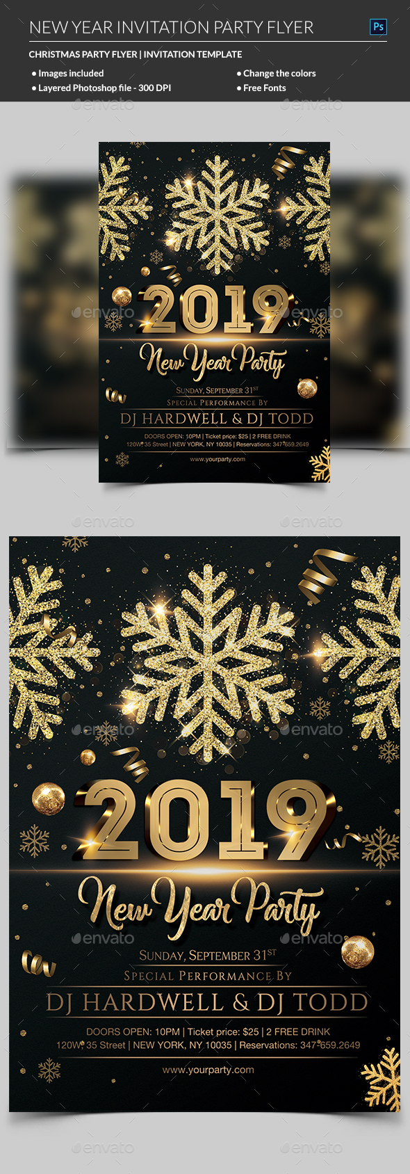 New Year Party Flyer - Clubs & Parties Events