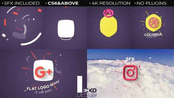 Flat Logo Reveal - VideoHive 22684868