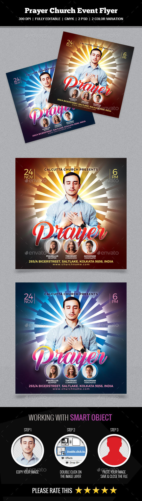 Prayer Church Event Flyer - Church Flyers