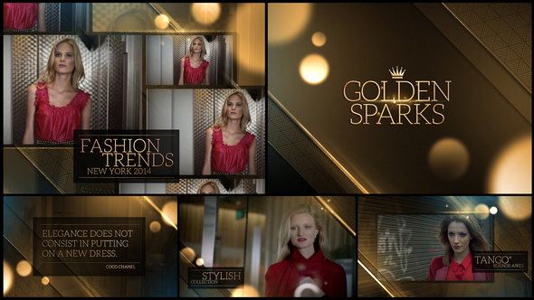 Golden Sparks - VideoHive 7940099