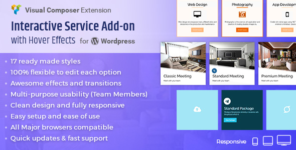 Interactive Service Add-On with Hover Effects for Visual Composer - CodeCanyon Item for Sale